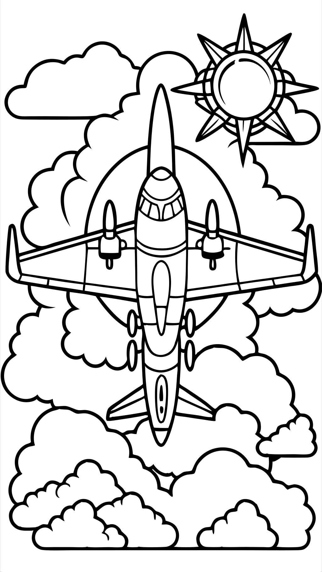 coloriages de l’avion de chasse